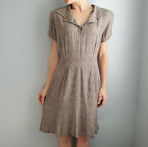 Vintage Dress A'Gi Brooks Collared Short Sleeve